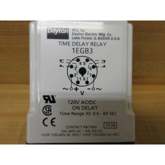 Dayton 1EGB3 Time Delay Relay