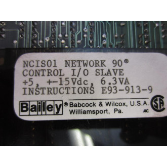 ABB Bailey NCIS01 Network 90 Control IO Slave Module - Used
