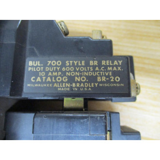 Allen Bradley 700-BR-20 Control Relay 700BR20 - Used