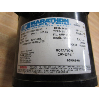 Marathon Electric NPA48S34S308D P NPA48S34S308DP Motor - Used