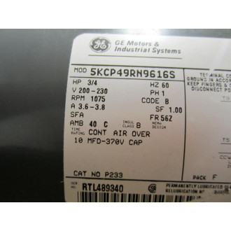 GE General Electric 5KCP49RN9616S Motor - New No Box