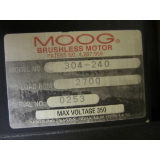 Moog 304-240 304240 Brushless Motor - Parts Only