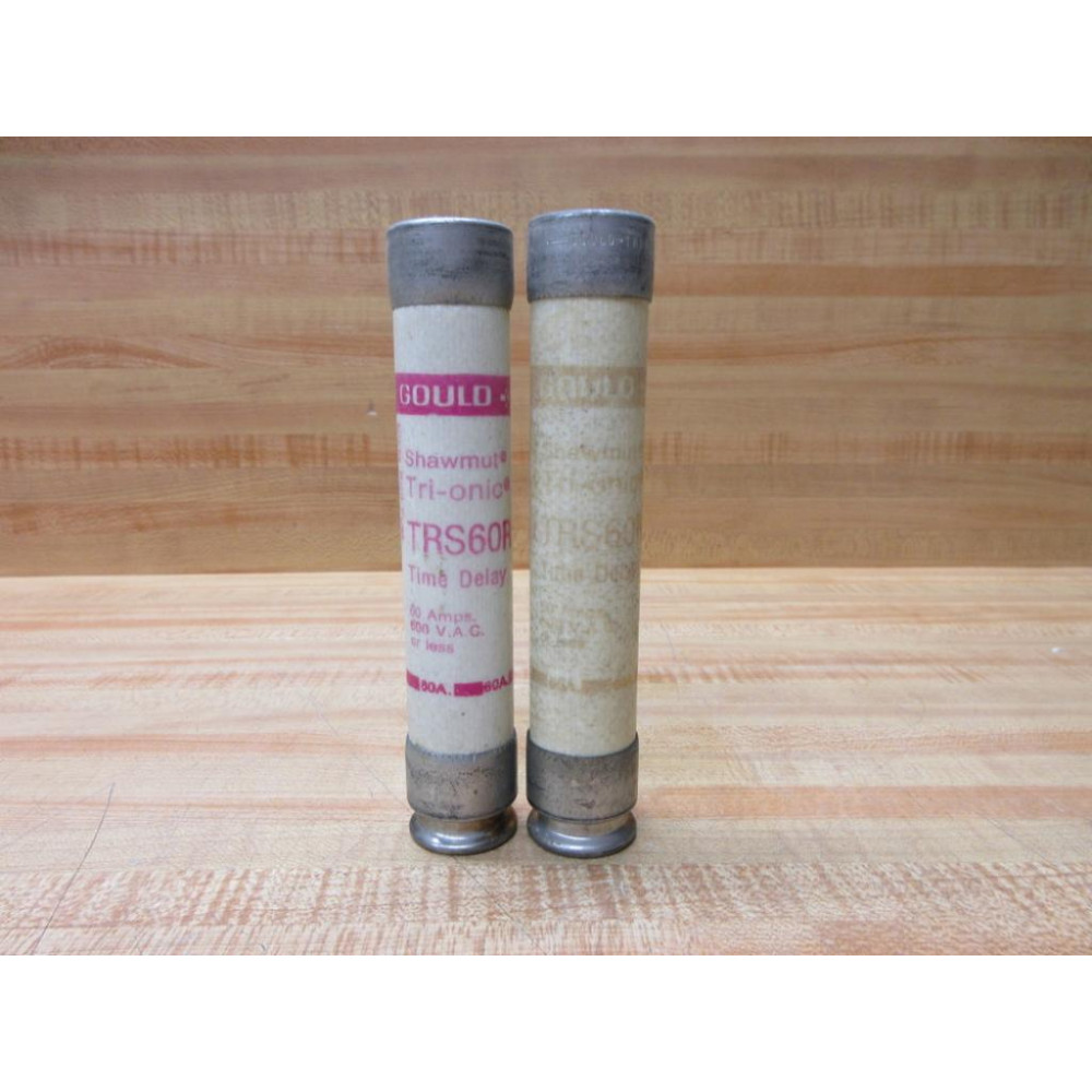 Gould Shawmut Ferraz TRS60R Fuse Cross Ref 4YZN3 (Pack of 2) - New No Box