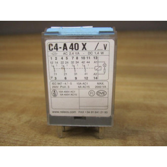 Releco C4-A40X24V AC Turck Relay C4A40X024VAC - New No Box