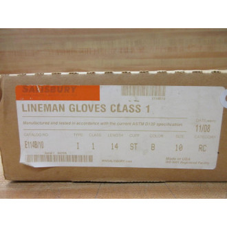 Salisbury E114B10 Honeywell Lineman Gloves E114B