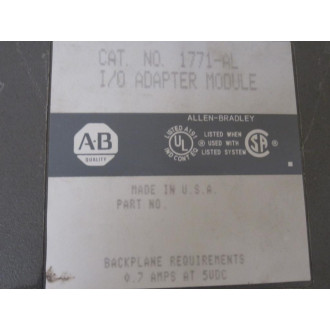 Allen Bradley 1771-AL IO Adapter Module 1771AL - Used