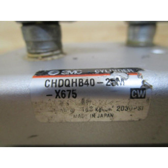 SMC CHDQHB40-25M-X675 Cylinder CHDQHB4025MX675 - Used