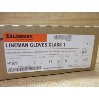 Salisbury E114R10 Honeywell Lineman Gloves  E114R
