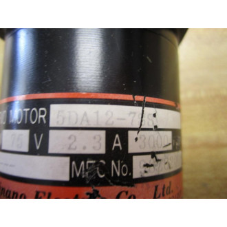 Sinano Electric 5DA12-7SS Sinano Electric 5DA127SS DC Servo Motor 75V - Used