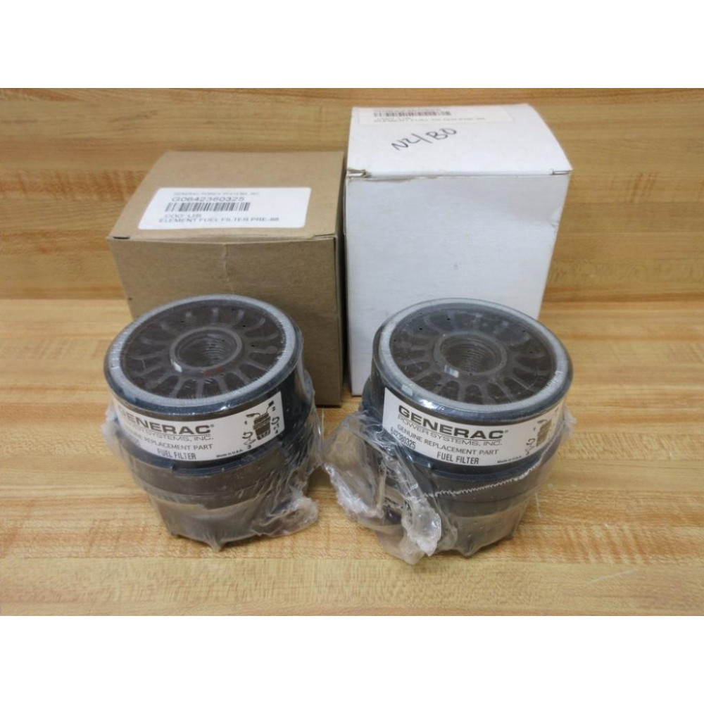 Generac Power Systems G0642380325 Element Fuel Filter (Pack of 2)