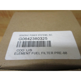 Generac Power Systems G0642380325 Element Fuel Filter (Pack of 2)