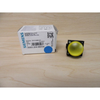 Siemens 3SB3 204-6BA30 Yellow 3SB32046BA30 w3SB3400-1A & Base