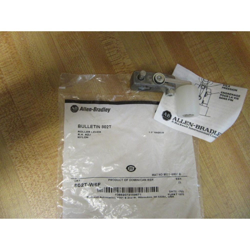 Allen Bradley 802T-W6F Roller Lever 802TW6F