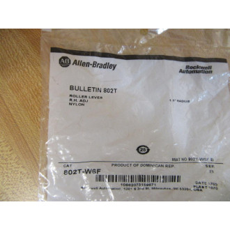 Allen Bradley 802T-W6F Roller Lever 802TW6F