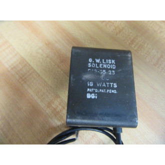 G.W. Lisk D12-35-23 Solenoid Coil D123523 - Used