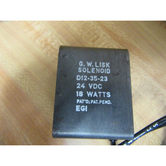 G.W. Lisk D12-35-23 Solenoid Coil D123523 - New No Box
