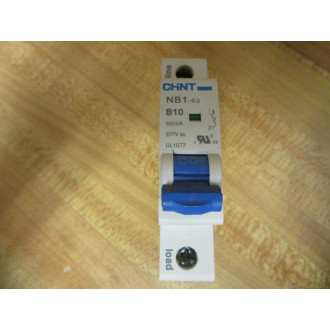 Chint NB1-B10 Circuit Breaker 1P 10A NB-B10-1 (Pack of 5) - New No Box