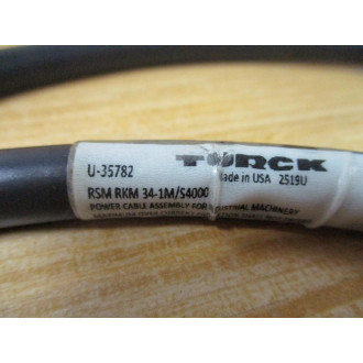 Turck RSM RKM 34-1MS4000 Cordset U-35782 - New No Box