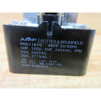 AMF Potter & Brumfield PRD11AY0-480V Power Relay PRD11AY0480V