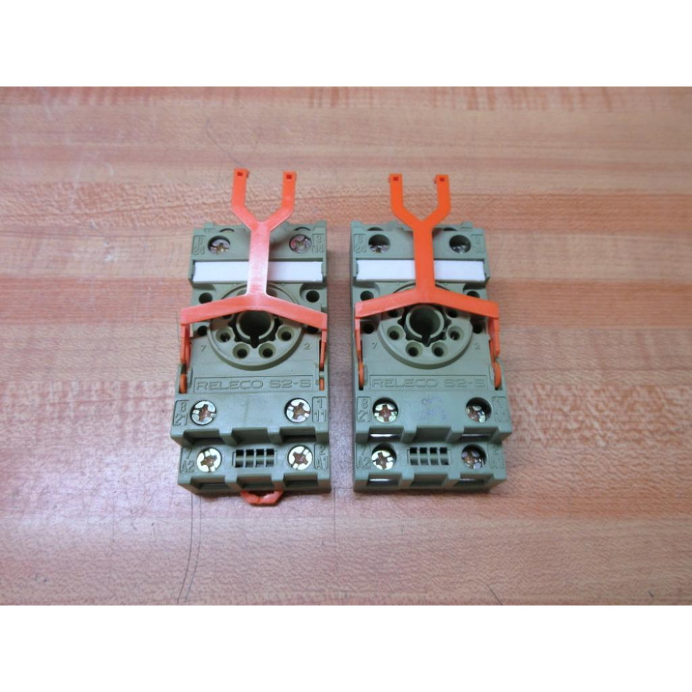 Releco S2-S Turck Relay Socket S2S Green WClip (Pack of 2) - Used
