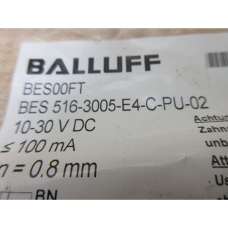 Balluff BES 516-3005-E4-C-PU-02 Inductive Sensor BES00FT