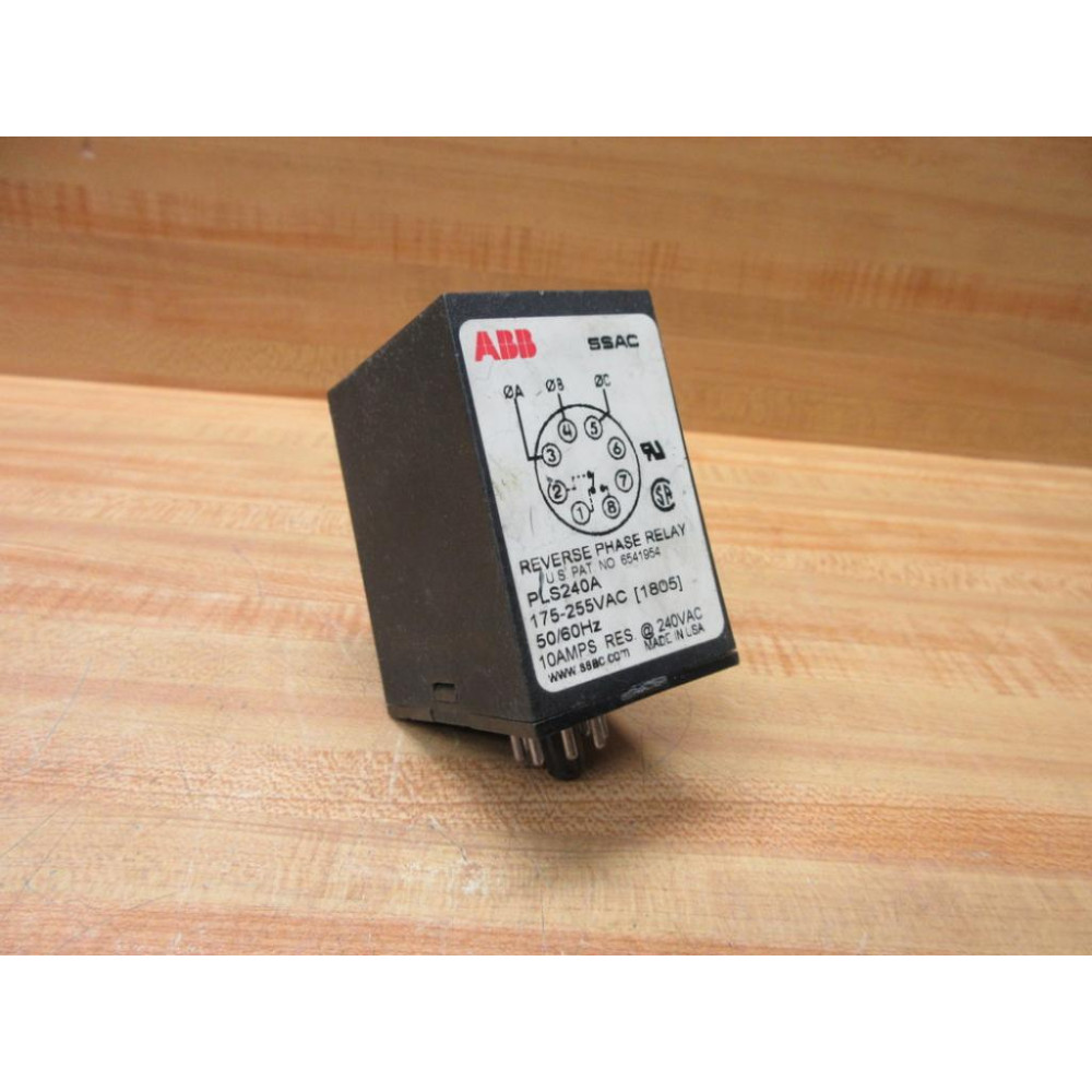 Asea Brown Boveri PLS240A SSAC ABB Reverse Phase Relay - Used
