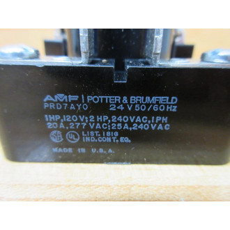 AMF Potter & Brumfield PRD7AY0-24V Relay PRD7AY024V Cracked Housing - New No Box