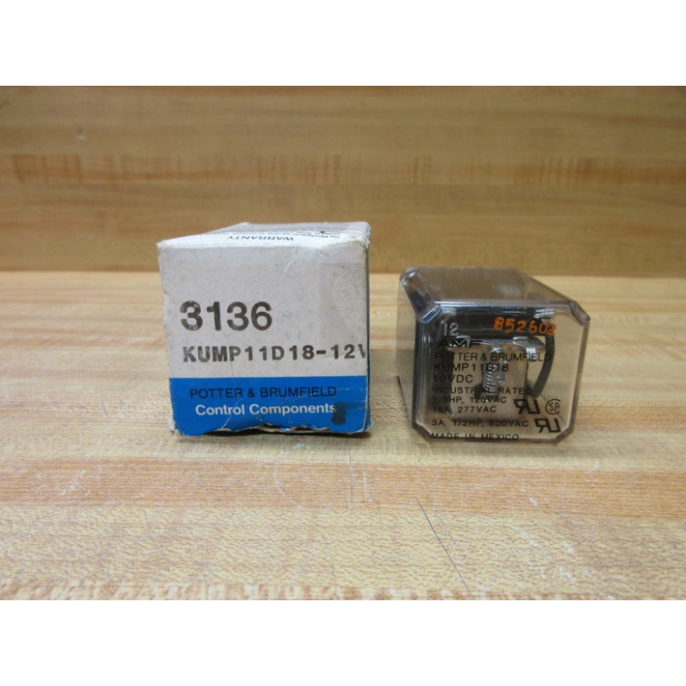 Potter & Brumfield KUMP-11D18-12V DC Relay KUMP-11D18-12VDC