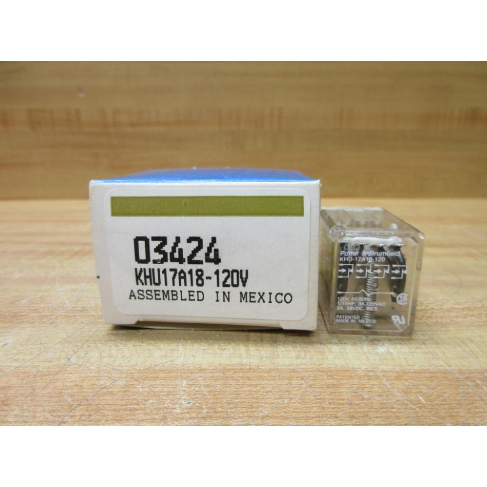 Potter & Brumfield KHU-17A18-120V AC Relay KHU-17A18-120VAC