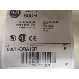 Allen Bradley 800H-QRA10R Button 800HQRA10