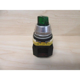 Allen Bradley 800T-16HX17KB6 Selector Switch WStd. Green Knob - Used