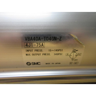 SMC VBA40A-T04GN-Z Booster Regulator VBA40AT04GNZ