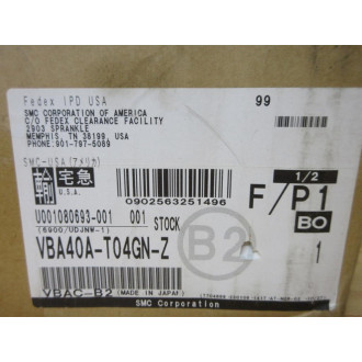 SMC VBA40A-T04GN-Z Booster Regulator VBA40AT04GNZ