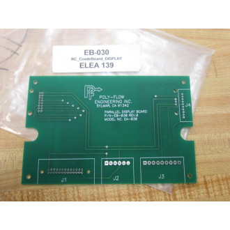 Poly-Flow Eng. EB-030 Parallel Display Board EA-030 - New No Box