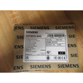 Siemens 5ST3010-0HG Auxiliary Circuit Switch 5ST301 AS
