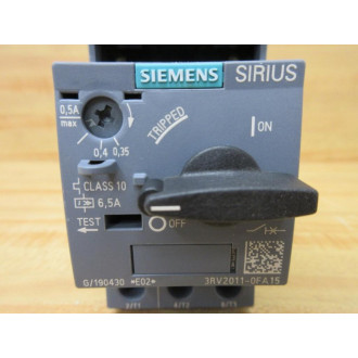 Siemens 3RV2011-0FA15 Sirius Circuit Breaker 3RV20110FA15 - New No Box