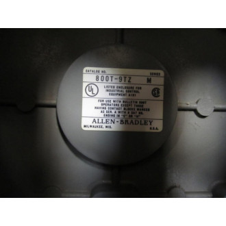 Allen Bradley 800T-9TZ Pushbutton Enclosure 800T9TZ - Used