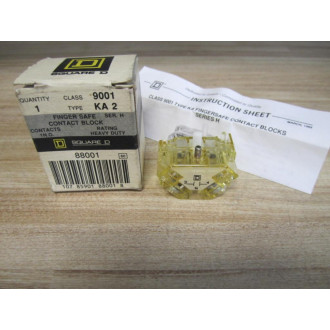 Square D 9001-KA3 Contact Block 88002 Series H