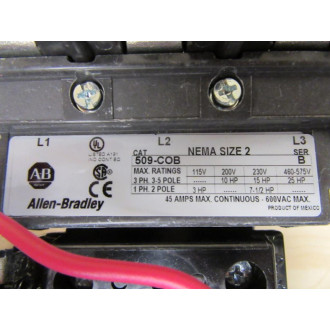 Allen Bradley 509-COB Motor Starter - New No Box