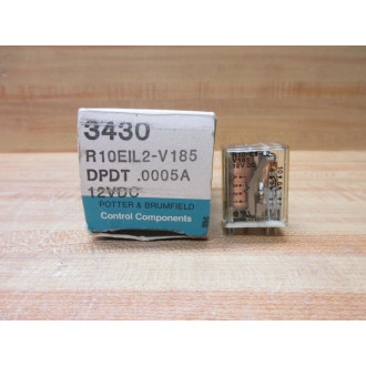 Potter & Brumfield R10-E1-L2-V185-12V DC Relay R10-E1-L2-V185-12VDC
