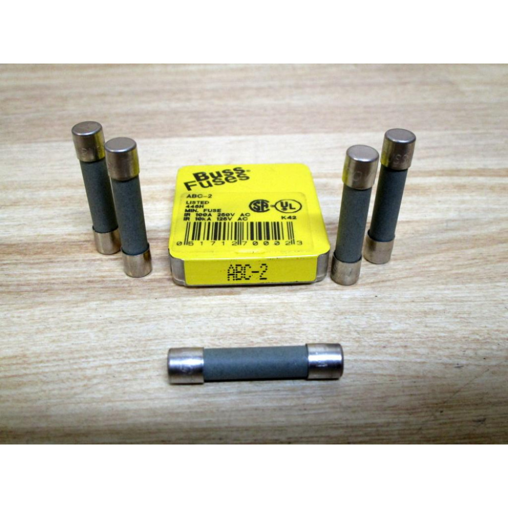 Buss ABC-2 Bussmann Fuse Cross Ref 6F039 Gray (Pack of 10)