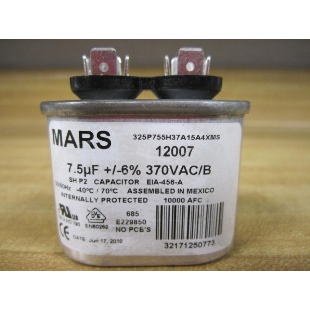 Mars 12007 Motor Run Capacitor - New No Box