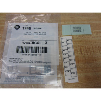 Allen Bradley 1746-RL40 Label Series A