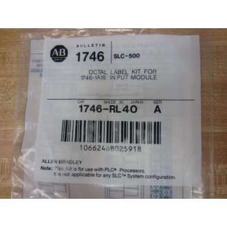 Allen Bradley 1746-RL40 Label Series A