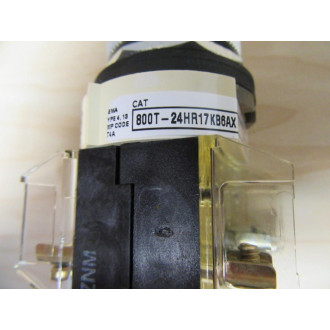 Allen Bradley 800T-24HB17KB6AX Selector Switch Red Lever Knob 800T-24HR17KB6AX