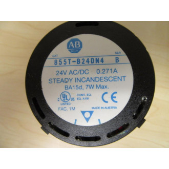 Allen Bradley 855T-B24DN4 Red Stack Light 855TB24DN4 Stack Light Only - Used