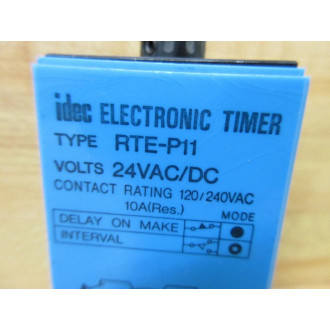 IDEC RTE-P11 Electronic Timer RTEP11 24V, Reversible Face Plate - Used