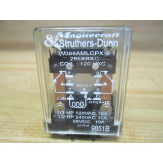 Magnecraft W388AMLCPX-9 Relay 285XBXC - Used