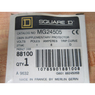 Merlin Gerin 24505 Square D Breaker 8A MG24505 Schneider