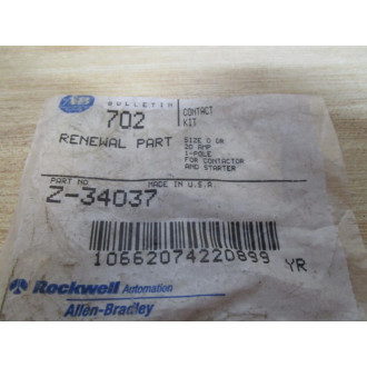 Allen Bradley Z-34037 Contact Kit